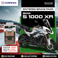 Load image into Gallery viewer, Sintered Brake Pads For BMW S 1000 XR (2020-2021) - Front - CB427 - 2 Sets Required - CRANK1
