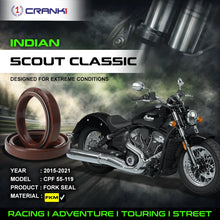 Load image into Gallery viewer, Fork Oil Seals Pair For Indian Scout Classic (2015-2021) - CPF55-119 - CRANK1