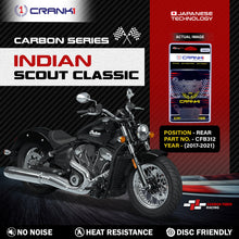 Load image into Gallery viewer, Carbon Brake Pads For Indian Scout Classic (2017-2021) - Rear - CFB312 - 1 Set - CRANK1