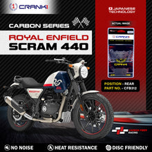 Load image into Gallery viewer, Carbon Brake Pads For Royal Enfield Scram 440 - Rear - CFB312 - 1 Set - CRANK1