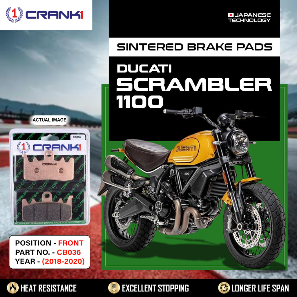 Sintered Brake Pads For Ducati Scrambler 1100 (2018-2020) - Front - CB036 - 2 Sets - CRANK1