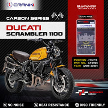 Load image into Gallery viewer, Carbon Brake Pads For Ducati Scrambler 1100 (2018-2020) - Front - CFB036 - 2 Sets - CRANK1