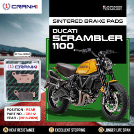 Sintered Brake Pads For Ducati Scrambler 1100 (2018-2020) - Rear - CB312 - 1 Set - CRANK1