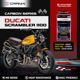 Carbon Brake Pads For Ducati Scrambler 1100 (2018-2020) - Rear - CFB312 - 1 Set - CRANK1