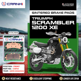 Sintered Brake Pads For Triumph Scrambler 1200 XE (2019 Onwards) - Front - CB744 - 2 Sets - CRANK1