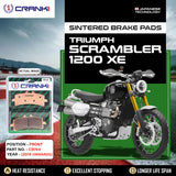 Sintered Brake Pads For Triumph Scrambler 1200 XE (2019 Onwards) - Front - CB744 - 2 Sets - CRANK1