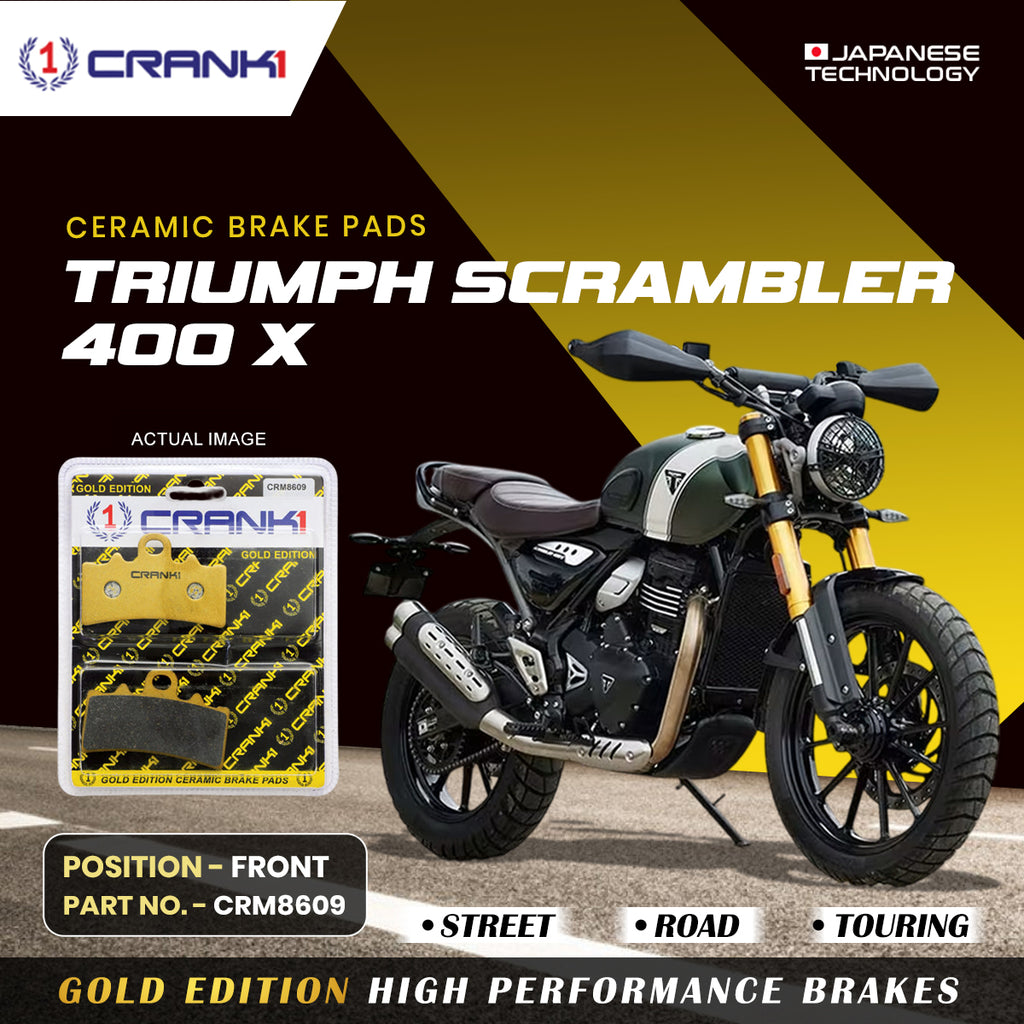 Ceramic Brake Pad For Triumph Scrambler 400 X - Front - CRM8609 - 1 Set - CRANK1