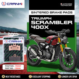 Sintered  Brake Pads For Triumph Scrambler 400X - Front - CB606 - 1 Set - CRANK1