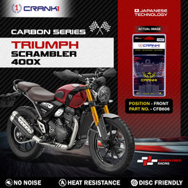 Carbon Brake Pads For Triumph Scrambler 400X - Front - CFB606 - 1 Set - CRANK1