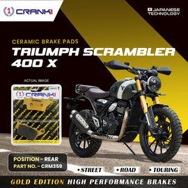 Ceramic Brake Pad For Triumph Scrambler 400 X - Rear - CRM359 - 1 Set - CRANK1
