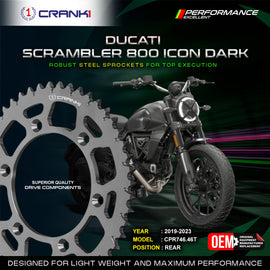 Sprocket For Ducati Scrambler 800 Icon Dark (2019-2023) - Rear - CPR746.46T - CRANK1