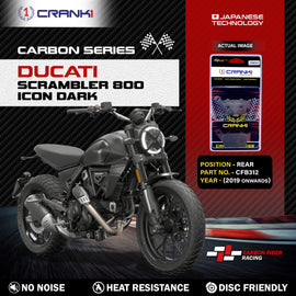 Carbon Brake Pads For Ducati Scrambler 800 Icon Dark (2019 Onwards) - Rear - CFB312 - 1 Set - CRANK1