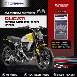 Carbon Brake Pads For Ducati Scrambler 800 Icon (2019 Onwards) - Front - CFB036 - 2 Sets - CRANK1