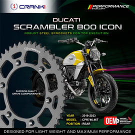 Sprocket For Ducati Scrambler 800 Icon (2019-2023) - Rear - CPR746.46T - CRANK1