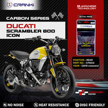 Load image into Gallery viewer, Carbon Brake Pads For Ducati Scrambler 800 Icon (2019 Onwards) - Rear - CFB312 - 1 Set - CRANK1