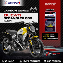 Carbon Brake Pads For Ducati Scrambler 800 Icon (2019 Onwards) - Rear - CFB312 - 1 Set - CRANK1