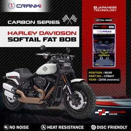 Carbon Brake Pads For Harley Davidson Softail Fat Bob (2018 Onwards) - Rear - CFB017 - 1 Set - CRANK1