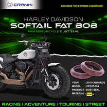 Load image into Gallery viewer, Fork Dust Seals Pair For Harley Davidson Softail Fat Bob (2018 Onwards) - CPD57-104 - CRANK1