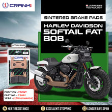 Load image into Gallery viewer, Sintered Brake Pads For Harley Davidson Softail Fat Bob (2018 Onwards) - Front - CB692 - 2 Sets - CRANK1