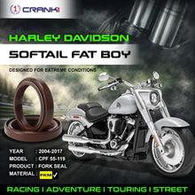 Load image into Gallery viewer, Fork Oil Seals Pair For Harley Davidson Softail Fat Boy (2004-2017) - CPF55-119 - CRANK1