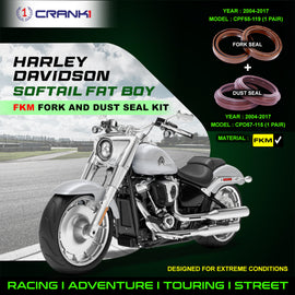 Fork And Dust Seals Kit For Harley Davidson Softail Fat Boy (2004-2017) - CRANK1