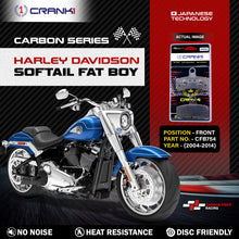 Load image into Gallery viewer, Carbon Brake Pads For Harley Davidson Softail Fat Boy (2004-2014) - Front - CFB754 - 2 Sets - CRANK1