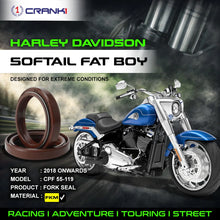 Load image into Gallery viewer, Fork Oil Seals Pair For Harley Davidson Softail Fat Boy (2018 Onwards) - CPF55-119 - CRANK1