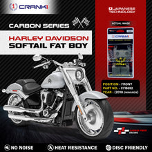Load image into Gallery viewer, Carbon Brake Pads For Harley Davidson Softail Fat Boy (2018 Onwards) - Front - CFB692 - 1 Set - CRANK1