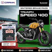 Load image into Gallery viewer, Sintered Brake Pads For Triumph Speed 400 - Front - CB606 - 1 Set - CRANK1