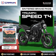 Load image into Gallery viewer, Sintered Brake Pads For Triumph Speed  T4 - Front - CB902 - 1 Set - CRANK1
