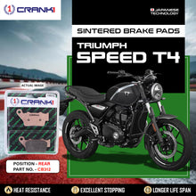 Load image into Gallery viewer, Sintered Brake Pads For Triumph Speed T4 - Rear - CB312 - 1 Set - CRANK1