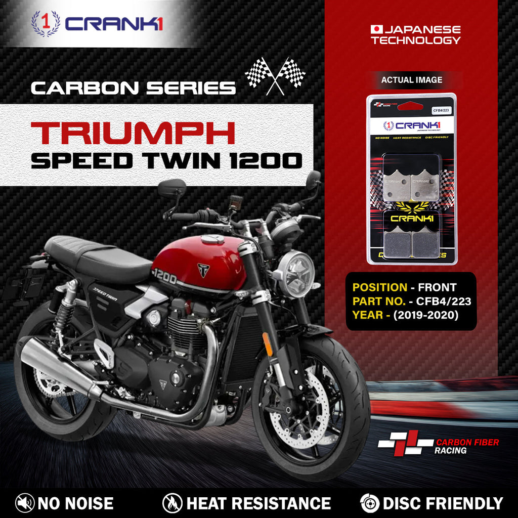 Carbon Brake Pads For Triumph Speed Twin 1200 (2019-2020) - Front - CFB4/223 - 2 Sets - CRANK1