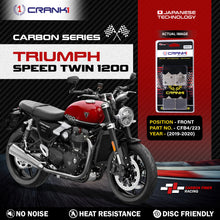 Load image into Gallery viewer, Carbon Brake Pads For Triumph Speed Twin 1200 (2019-2020) - Front - CFB4/223 - 2 Sets - CRANK1