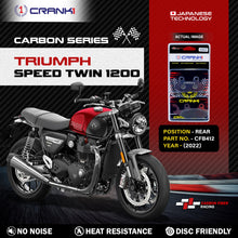 Load image into Gallery viewer, Carbon Brake Pads For Triumph Speed Twin 1200 (2022) - Rear - CFB412 - 1 Set - CRANK1