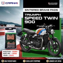 Load image into Gallery viewer, Sintered Brake Pads For Triumph Speed Twin 900 (2025) - Front - CB706 - 2 Sets - CRANK1