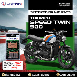Sintered Brake Pads For Triumph Speed Twin 900 (2025) - Front - CB706 - 2 Sets - CRANK1