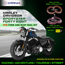 Load image into Gallery viewer, Fork And Dust Seals Kit For Harley Davidson Sportster Forty Eight (2011-2013) - CRANK1