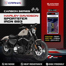Load image into Gallery viewer, Carbon Brake Pads For Harley Davidson Sportster Iron 883 (2014-2017) - Front - CFB046 - 1 Set - CRANK1