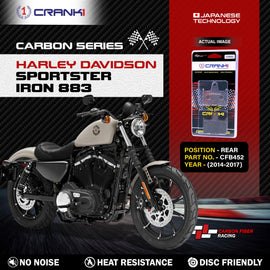Carbon Brake Pads For Harley Davidson Sportster Iron 883 (2014-2017) - Rear - CFB452 - 1 Set - CRANK1