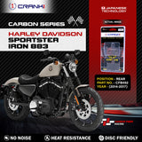 Carbon Brake Pads For Harley Davidson Sportster Iron 883 (2014-2017) - Rear - CFB452 - 1 Set - CRANK1