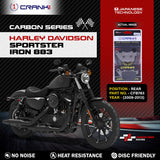 Carbon Brake Pads For Harley Davidson Sportster Iron 883 (2009-2013) - Rear - CFB783 - 1 Set - CRANK1