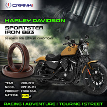 Load image into Gallery viewer, Fork Oil Seals Pair For Harley Davidson Sportster Iron 883 (2009-2017) - CPF55-113 - CRANK1
