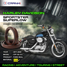 Load image into Gallery viewer, Fork Oil Seals Pair For Harley Davidson Sportster SuperLow (2011-2020) - CPF55-113 - CRANK1