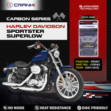Load image into Gallery viewer, Carbon Brake Pads For Harley Davidson Sportster SuperLow (2011-2013) - Front - CFB183 - 1 Set - CRANK1