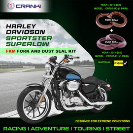 Fork And Dust Seals Kit For Harley Davidson Sportster SuperLow (2011-2020) - CRANK1