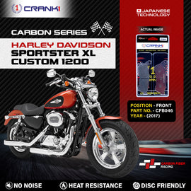 Carbon Brake Pads For Harley Davidson Sportster XL Custom 1200 (2017) - Front - CFB046 - 1 Set - CRANK1