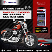 Load image into Gallery viewer, Carbon Brake Pads For Harley Davidson Sportster XL Custom 1200 (2017) - Rear - CFB452 - 1 Set - CRANK1