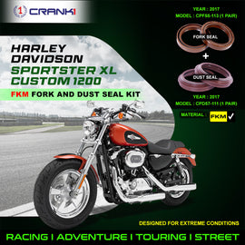 Fork And Dust Seals Kit For Harley Davidson Sportster XL Custom 1200 (2017) - CRANK1