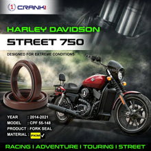 Load image into Gallery viewer, Fork Oil Seals Pair For Harley Davidson Street 750 (2014-2021) - CPF55-148 - CRANK1