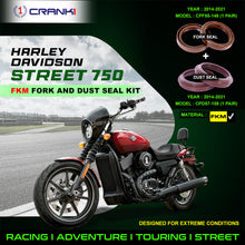 Load image into Gallery viewer, Fork And Dust Seals Kit For Harley Davidson Street 750 (2014-2021) - CRANK1